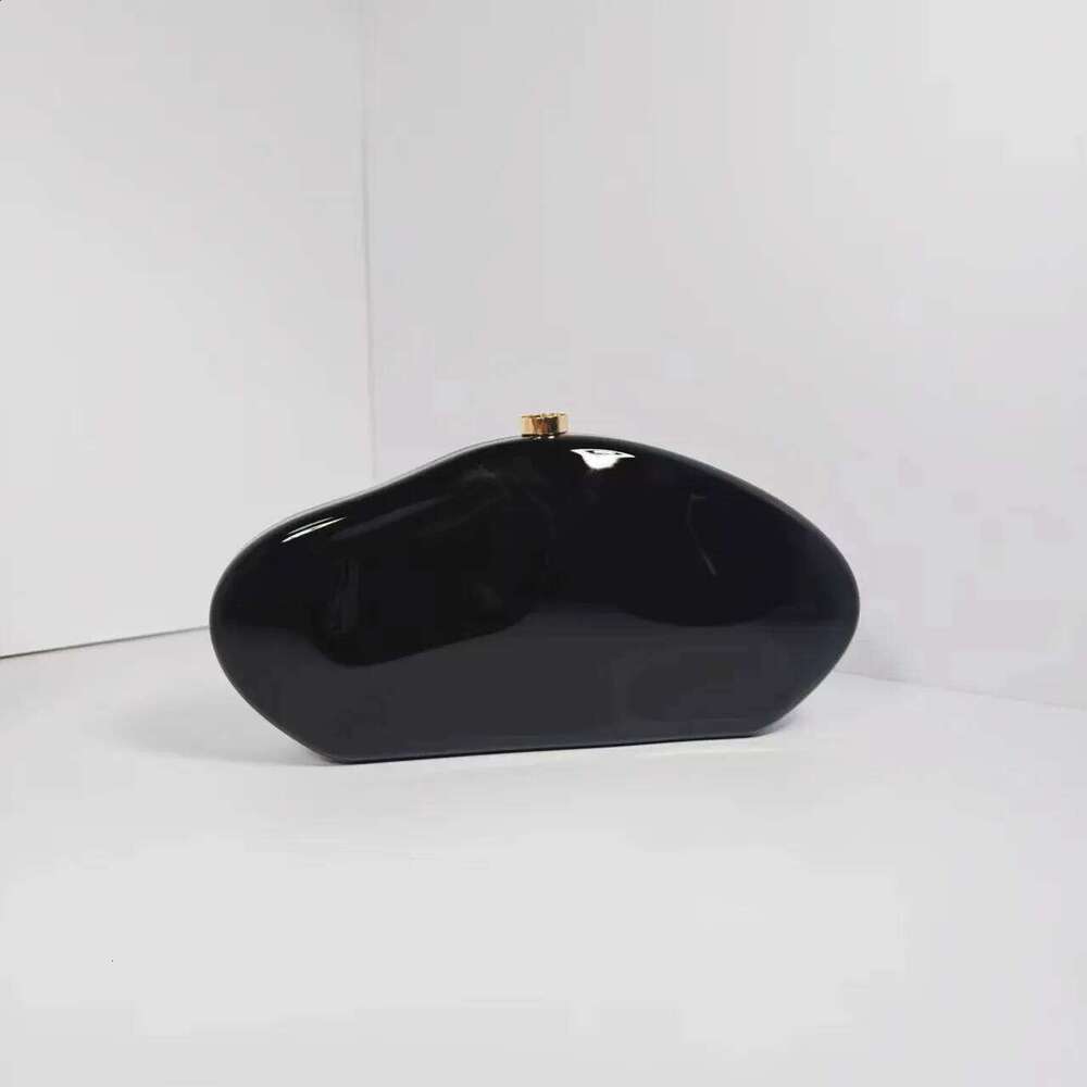 2025 Acrylic Shell Shape Clutch Bag Women Evening Party Cute Metal Shiny Purse Gold Sier Blue Egg Handbag 240819