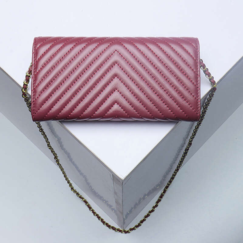 DHpet_wholesale Genuine Lamb Leather Crossbody Phone Purse Vintage V-Stitch Embroidery Multi-Function Wallet Bag with Detachable Strap