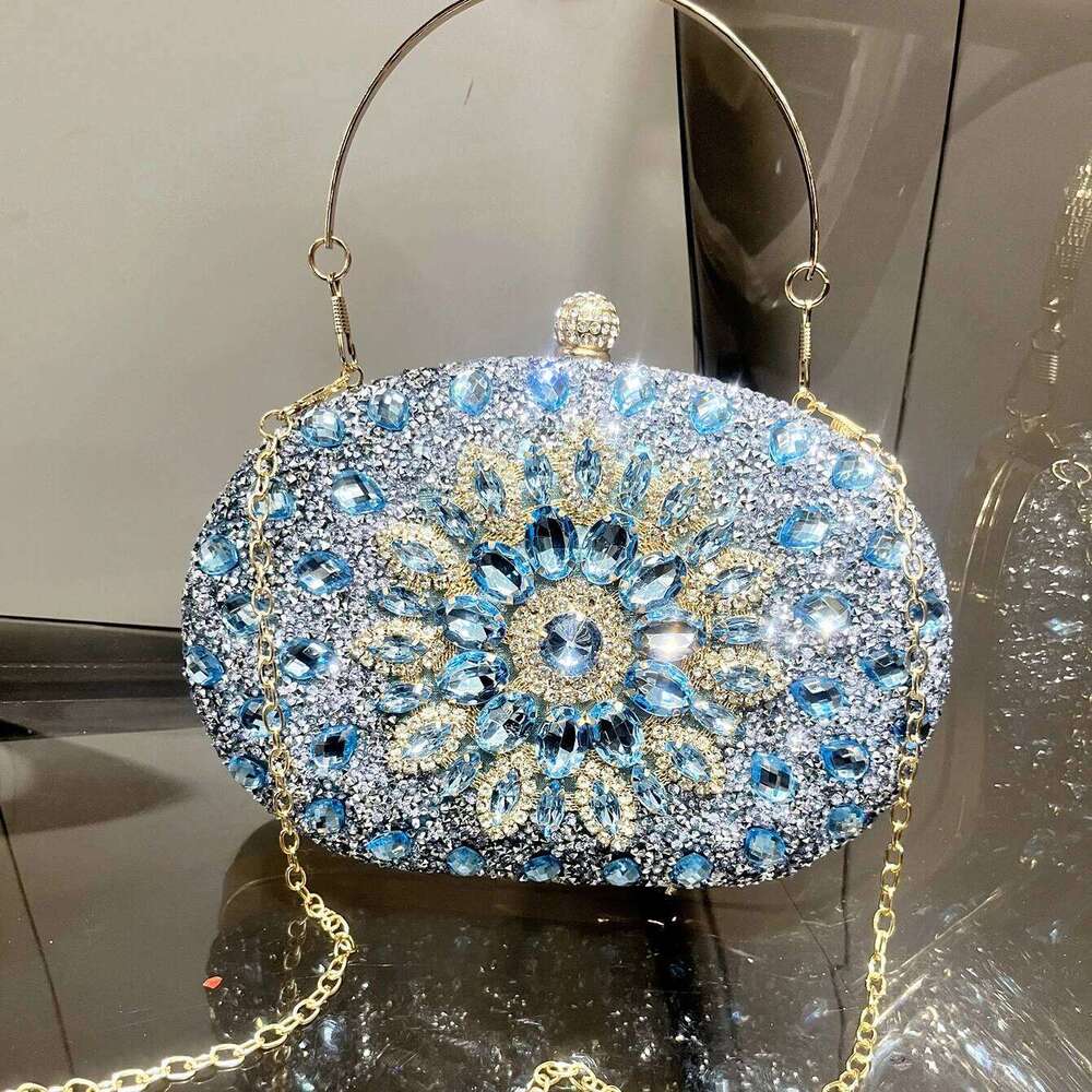 Designer Bags Handmade Rhinestones Evening Clutch Bag Purses And Handbag Designer Shoulder Shiny Crystal Clutch Purse Party Bag Luxury Bag