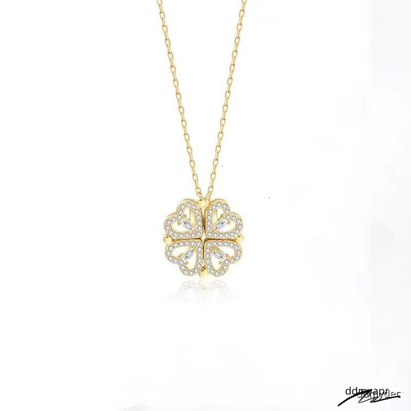 2025 New Designer Heart Necklace, Sexy Lady's Light Casual Beach Lucky Clover Collarbone Chain Outdoor Jewelry ddmydec Necklace ddmydec