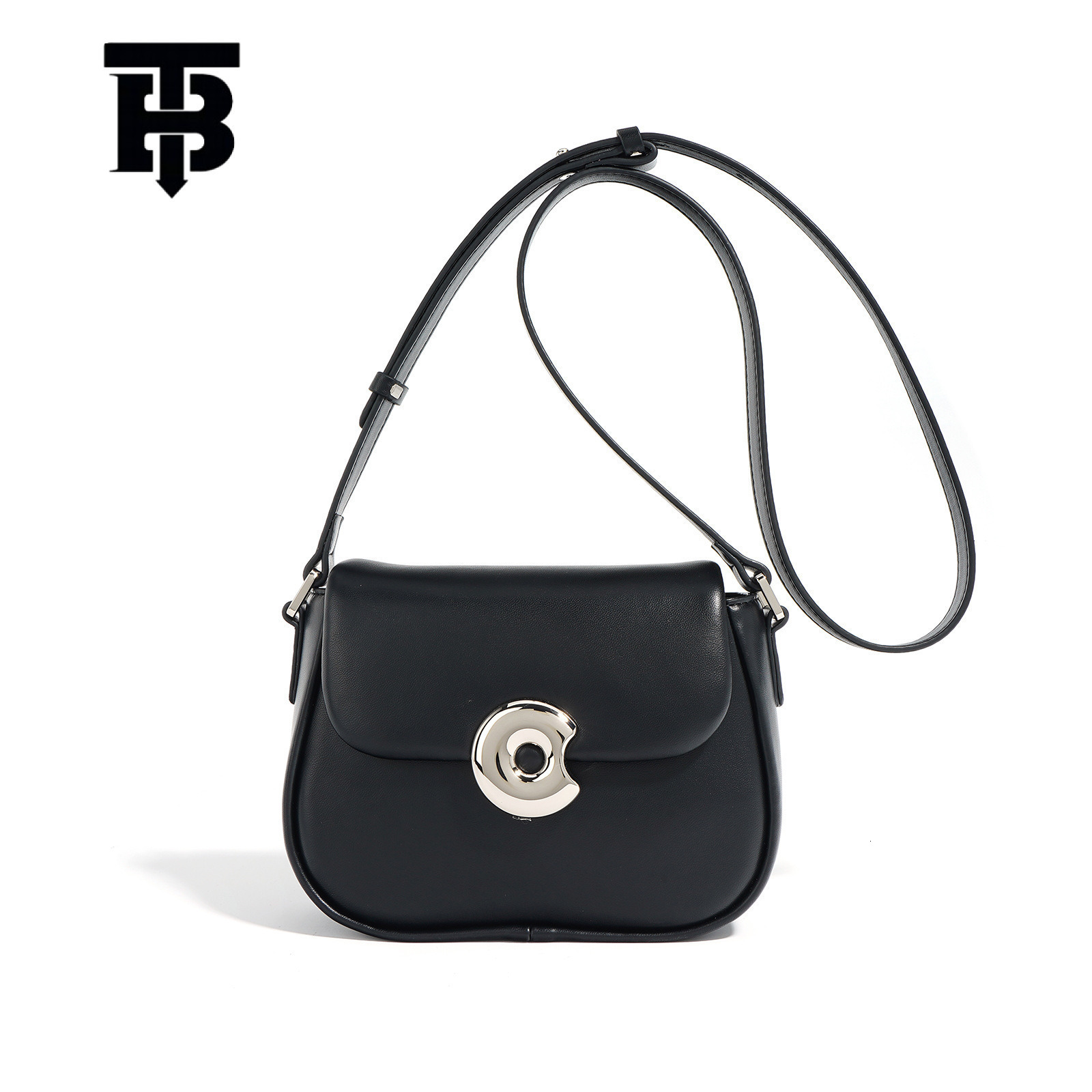 TB BHULAMTE Designer Bag New Genuine Leather Saddle Bag Crossbody Trendy Bag Niche Luxury Bag Texture Shoulder Bag Commuter Versatile Phone Crossbody 