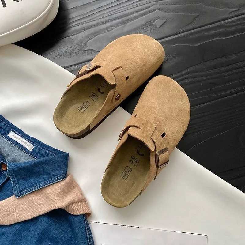 New Women Clogs for Women Fashion Cork Suede Mules Slipper Classic Cork Antislip for Outdoor Slippers with Arch Support D230 W250905