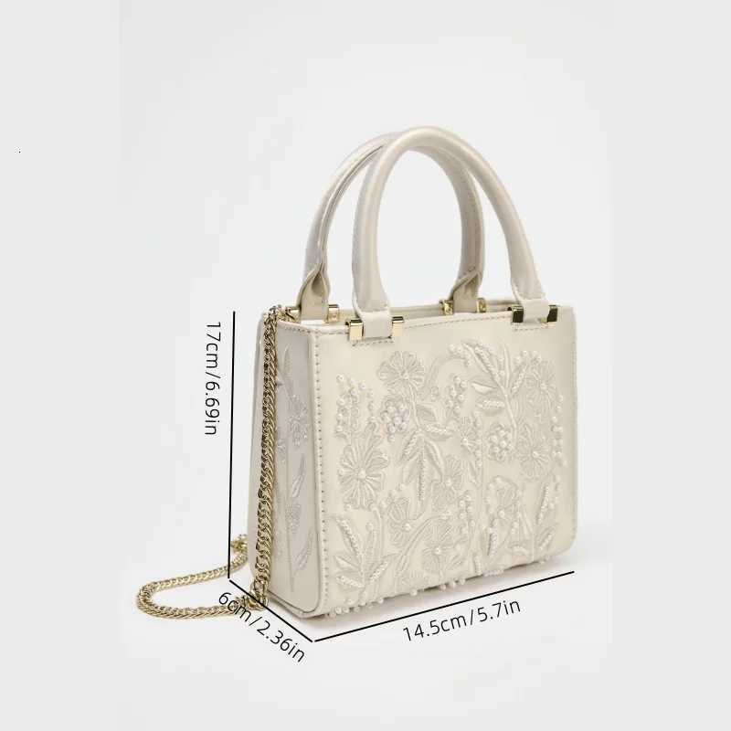 Pearl Mini Duffel HandBag Womens Crossbody Bag with Chains Fashionable Small Tote Bag Ladies Designer Bags Z250903