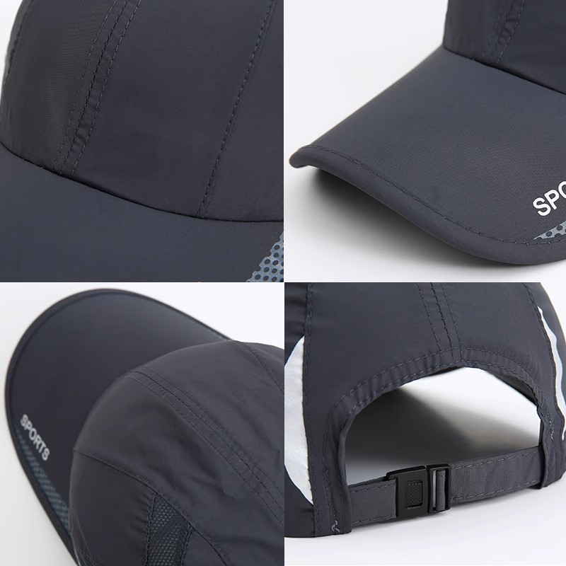 Quick Dry Baseball Cap Men's Summer Outdoor Mountaineering Sunscreen Cap Breathable Mesh UV Protection Sunshade Hat