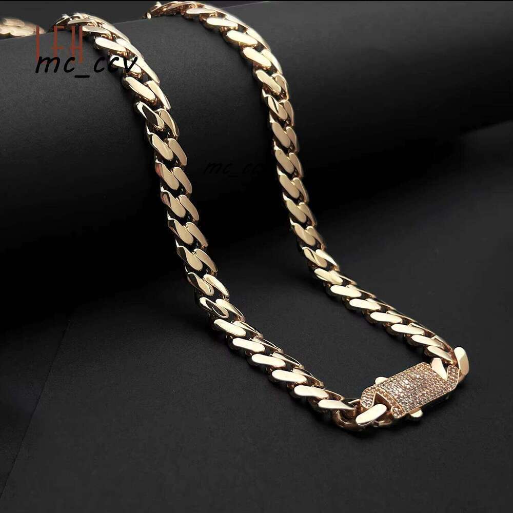 LFH Wholesale Pure Real Gold Miami Cuban K Necklace Hip Hop Chain Au750 Curb Bracelet Custom Au750 Chains For Men