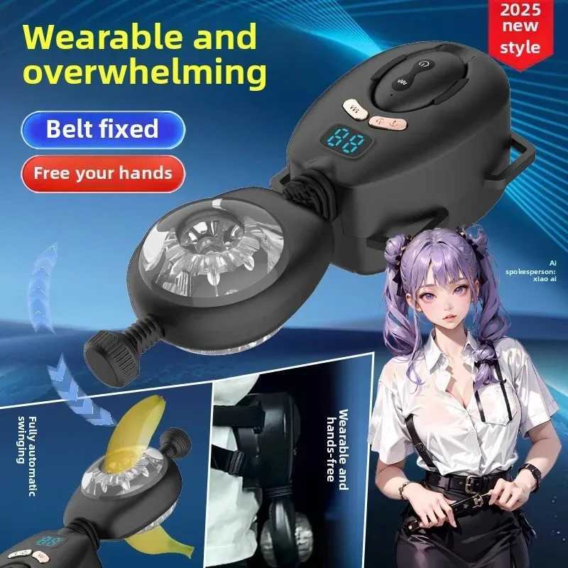 Automatic Swing Male Masturbator Wearable Thrusting Vibrating Masturbator for Men Male Stroker Pocket Pussy Adult Sex ToysXJ250905