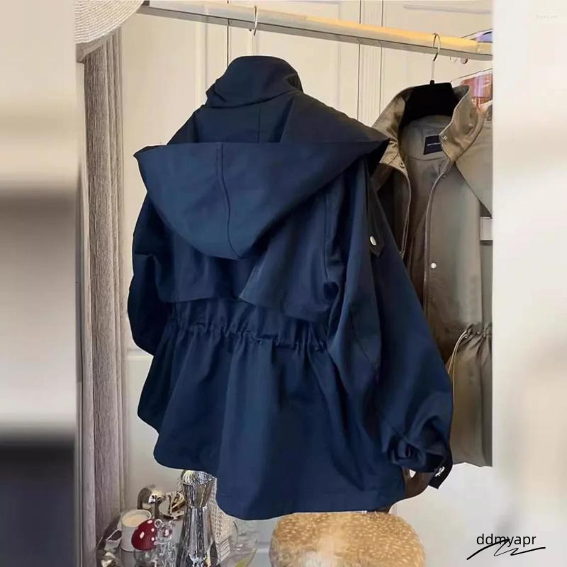 Women's Jackets Long-Sleeved Casual Short Trench Waist Party Design Jacket Chic Girls Comfortable Fashion Korean Vintage Tops For Ddmydec Women D