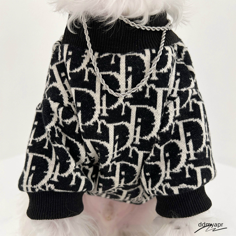 Ddmydec Designer Pet Sweater Large Dog Clothes Autumn And Winter Fashion Brand Warmer Than Bear Corgi Giant Expensive Teddy Golden Hair Samoyed