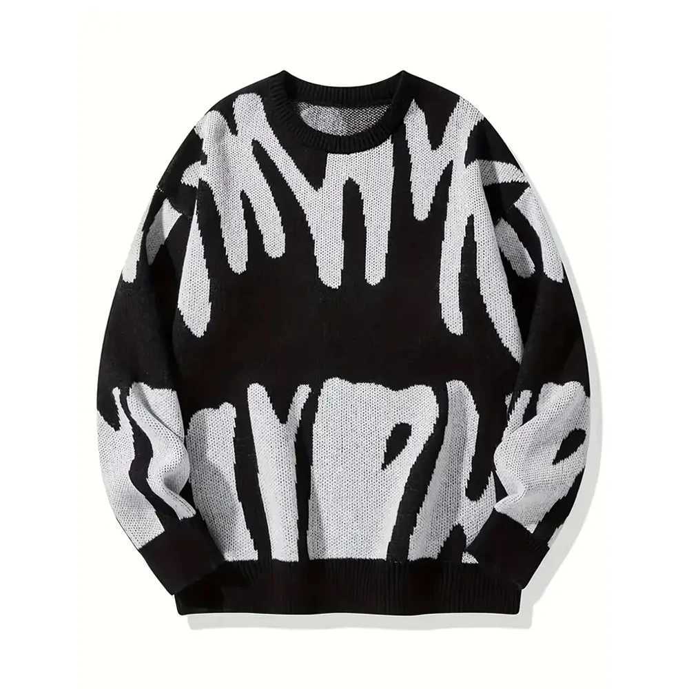 Men and Womens Neutral Korean Sweater Mixed Wear Personality Pullover Large Size Loose Warm Autumn Winter Z250905