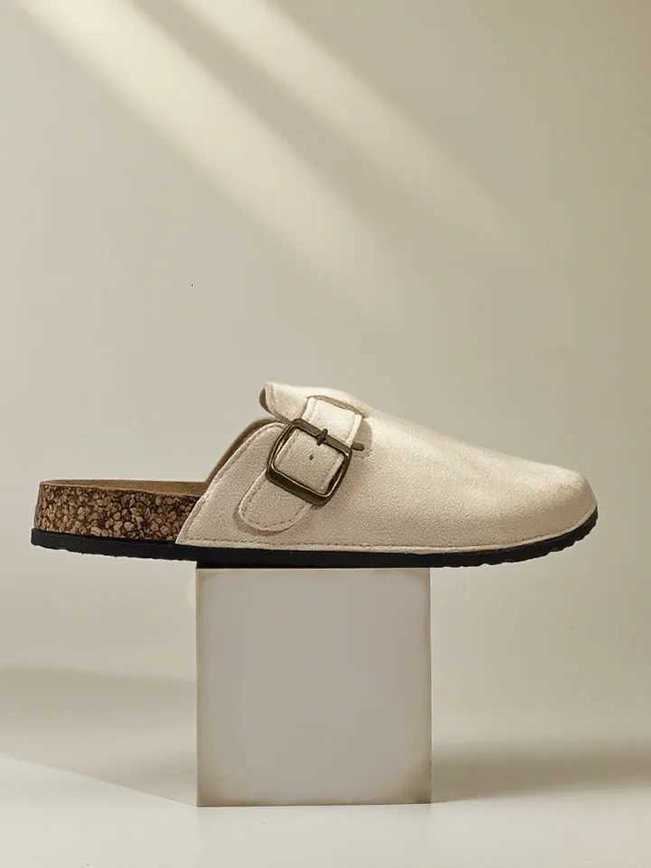 2025 new autumn ont> womens shoes semipack slippers wear flat lazy slippers over the wear W250905