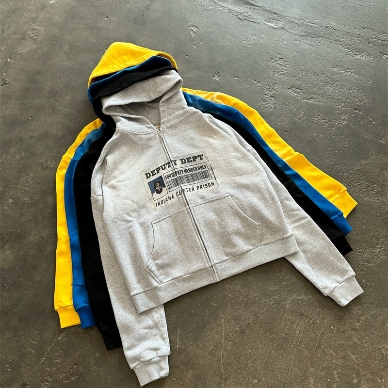 Y2K Fashion Hoodie Coat Printed Graphics Oversize Zipper Men Women Harajuku Hip Hop Gothic Casual Joker Jacket Sweatshirt 250904