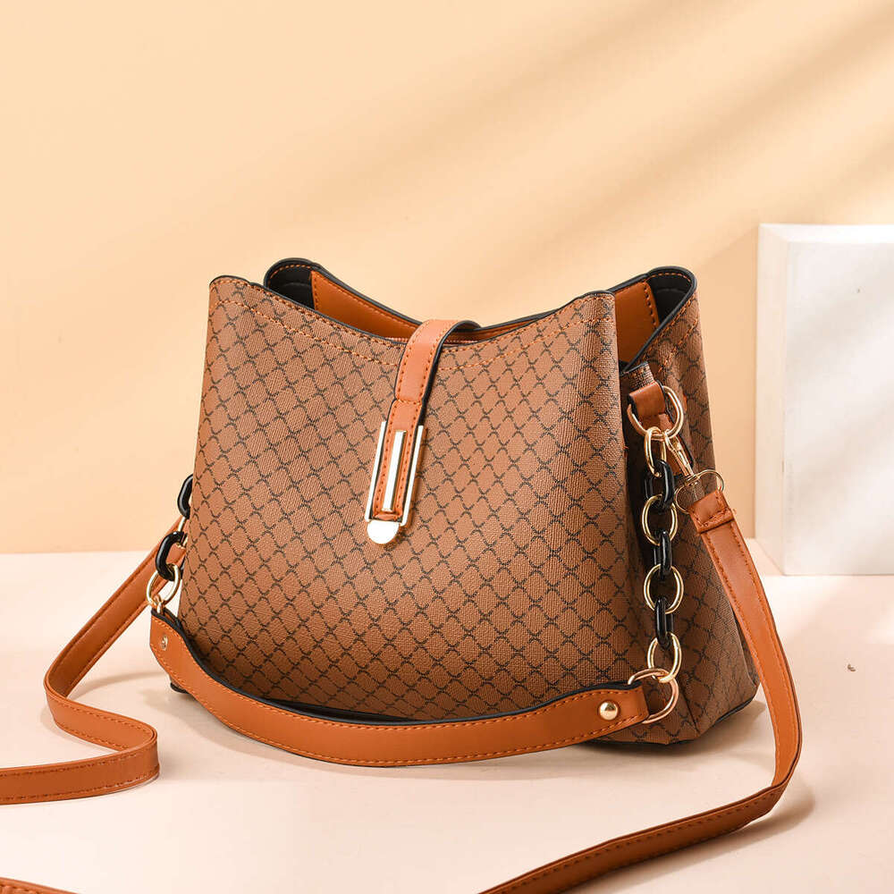 DHpet_wholesale Luxury Bucket Bag for Women Large Capacity Crossbody Shoulder Bag Multiple Compartments PU Leather Tote Purse