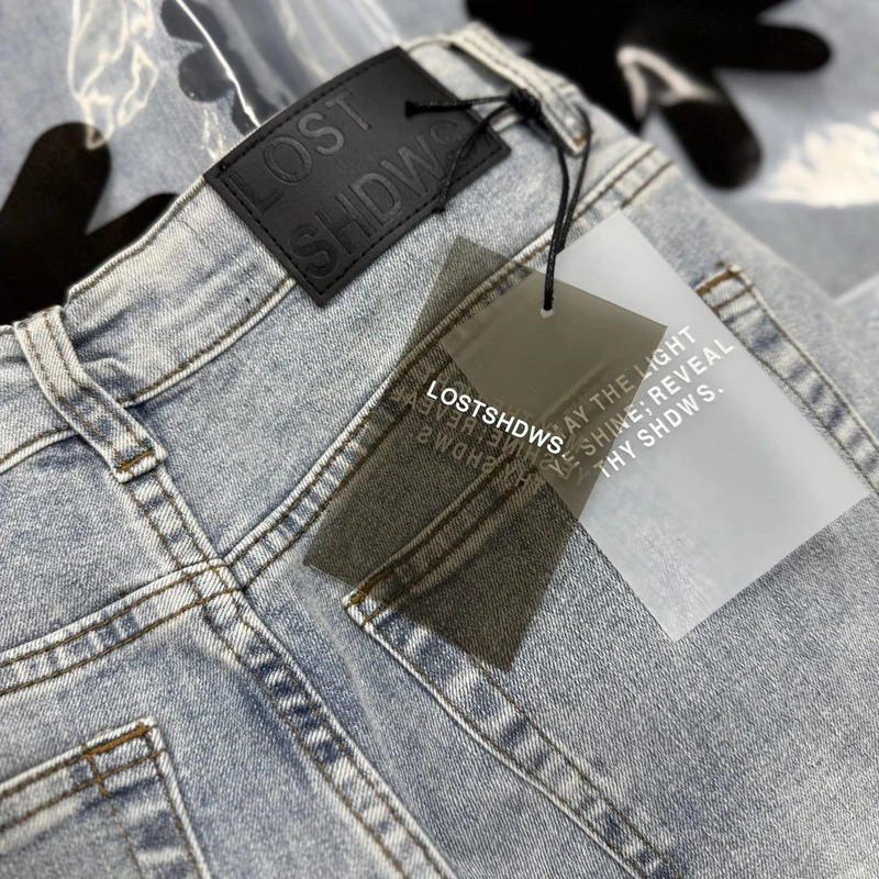 Fashion LOST SHDWS JEANS Solid Embroidery Flower Men Women Micro Flared Denim Pants One Day Shipped Out 250905