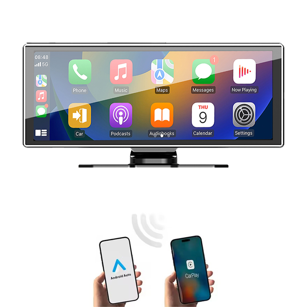 KOWANKIT 11.26 inch Wireless CarPlay Android Auto Touch Screen Plug & Play HD Car Monitor WiFi BT Airplay Universal Fit for Cars H508F