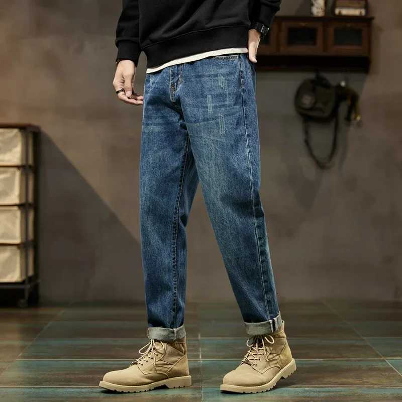New Autumn and Winter Mens Jeans High Quality Comfortable Versatile Loose Straight Trendy Brand Mens Harem Long Pants W250905