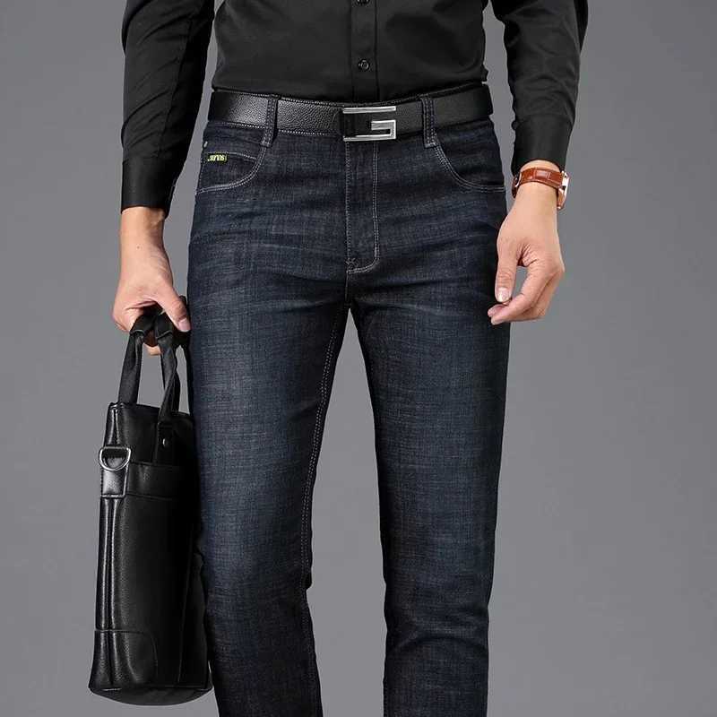 2025 Thin Summer Business Casual Male Denim Slim Pants Classic Style Brand Trousers Men Clothes Elasticity Skinny Jeans W250905