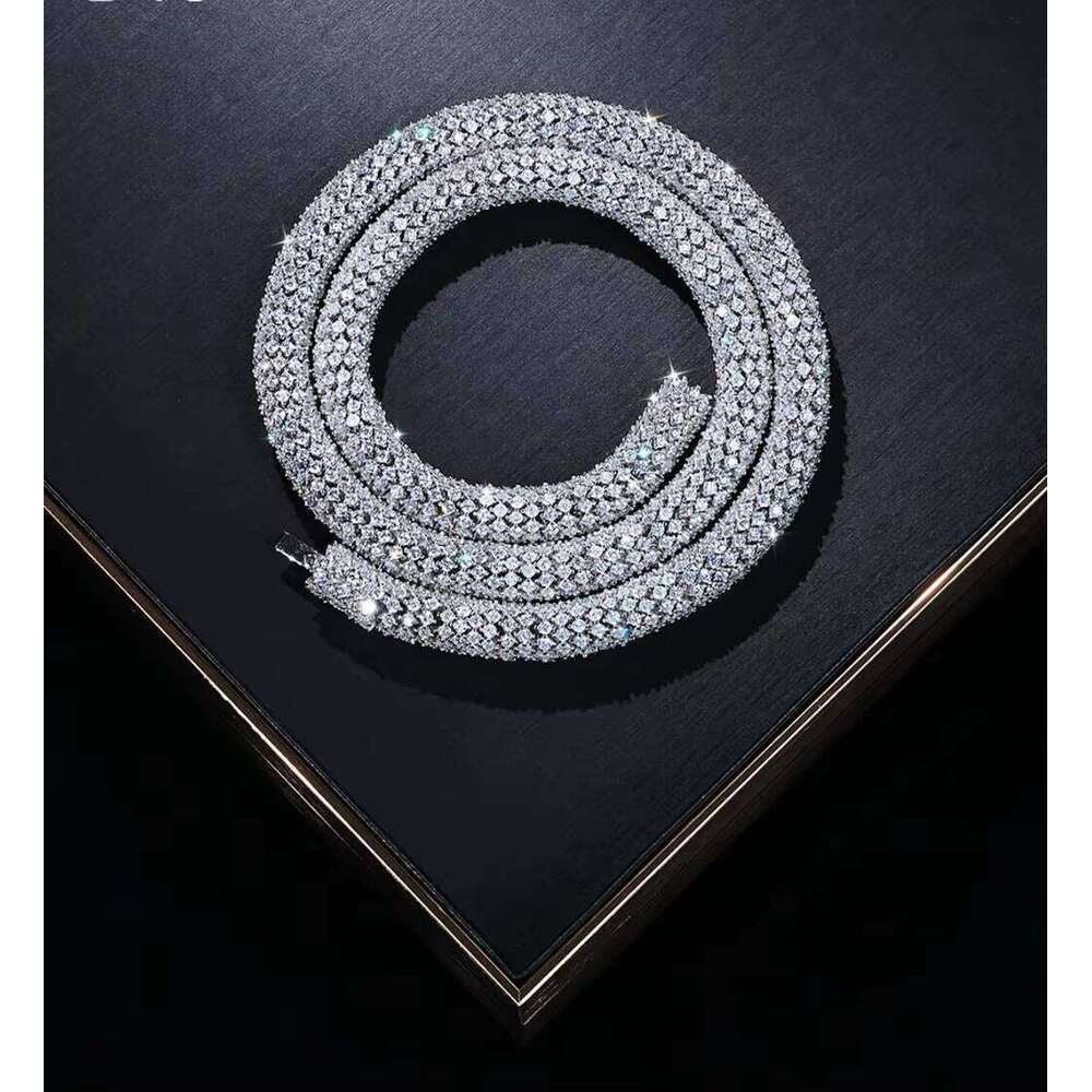 CVD Lab-Grown Dia Men's Cuban Link Chain 9K- Gold Concave Necklace IGI Certified 30% Deposit Custom