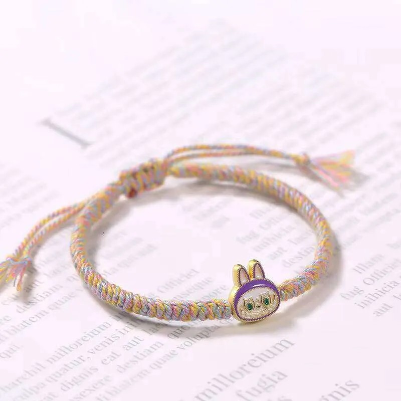 Cartoon Fashion Cute Gift Girlfriend Gold Accessories Handmade Braided Rope Pull Bubu Bracelet Chain