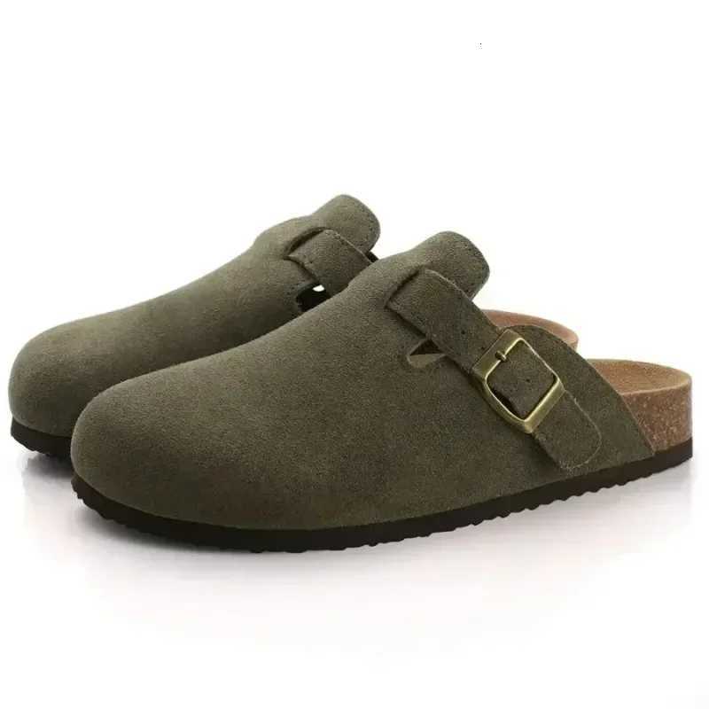 Fashion Boston Clogs Womens Suede Mules Slippers Cork Insole Sandals with Arch Support Outdoor Lovers Beach Sandals W250905