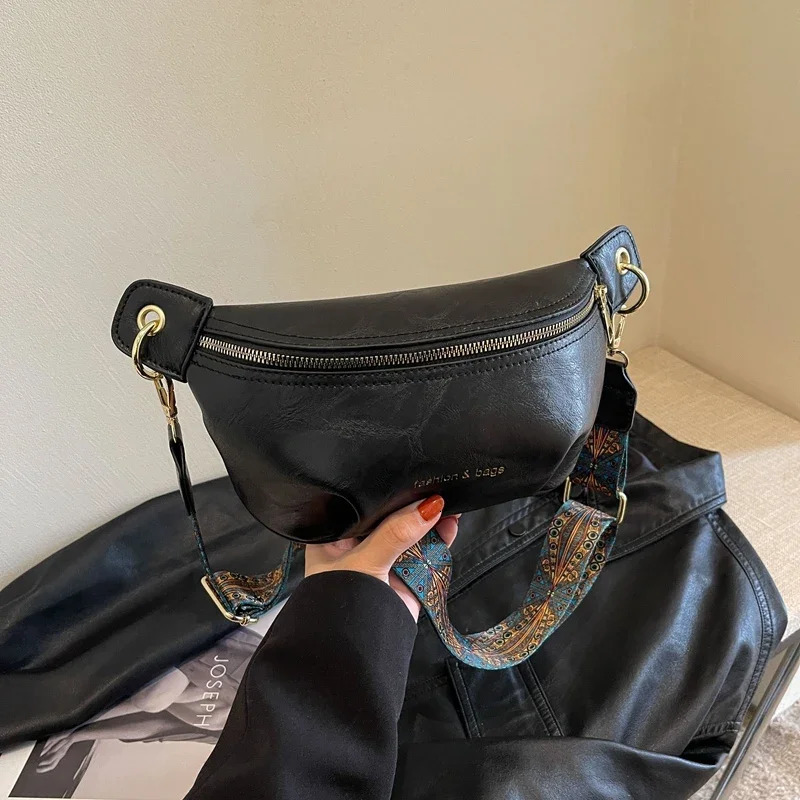 Pu Zipper Youth Ladies Waist Packs Advanced Sense Female Crossbody Bags on Sale Bolsas Para Mujeres 250903