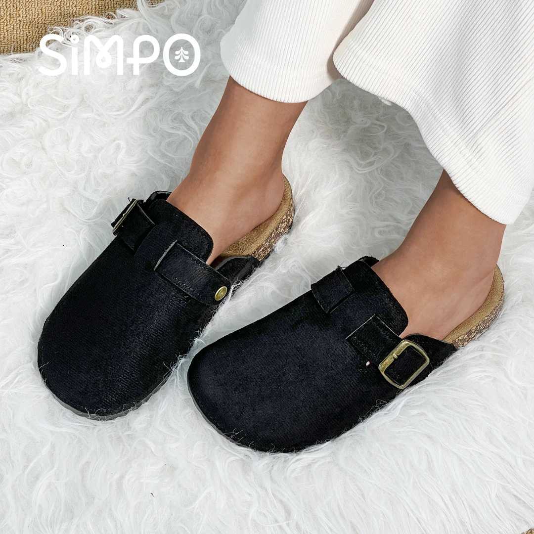 Women And Mens Outdoor Slides Casual Closed Toe Sandals For Adults Flannel Upper Fashion Slippers Nonslip Slipon All Season W250905