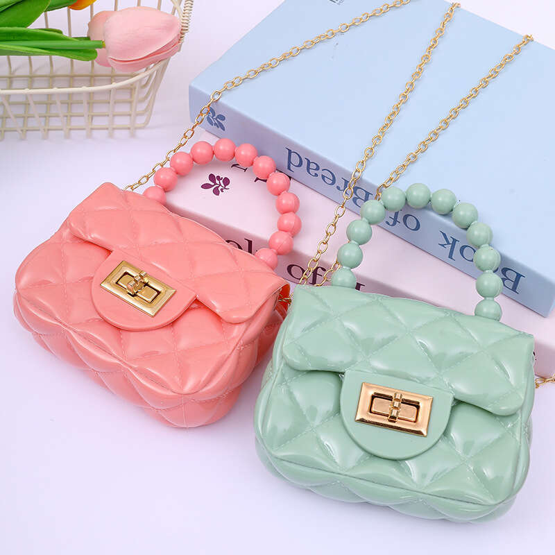 2025 New Women's Shoulder Fashion Pearl Chain Crossbody Handbag Mini Jelly Bag
