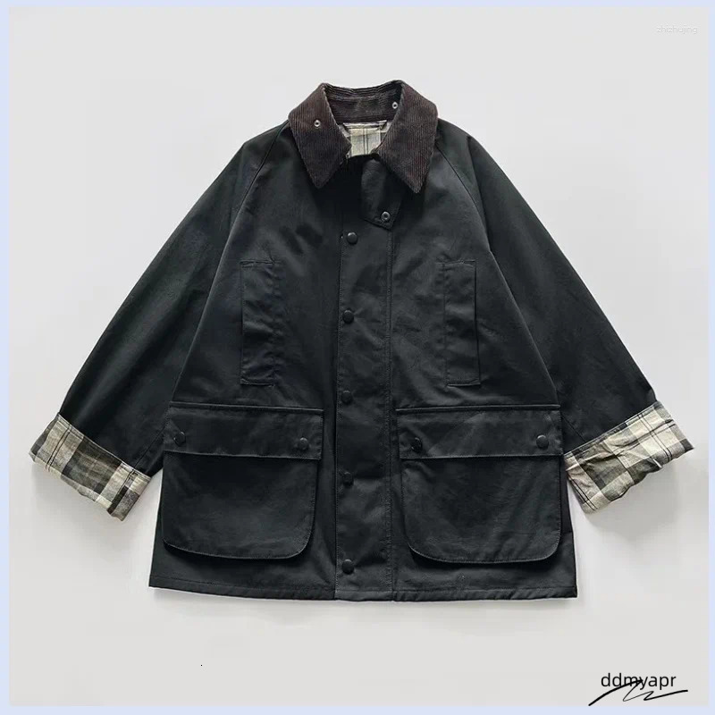 Women's Jackets Wax Free Lapel With ddmyday Multiple Pockets Outdoor Loose Retro And Nostalgic Atmosphere Patchwork Jacket For Women ddmyday ddmy