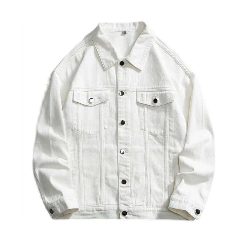 Lapel Men's & Denim Jacket Baggy Casual Trend Street Hip Hop Oversized Jean Coat Blue White Green Black 5xl