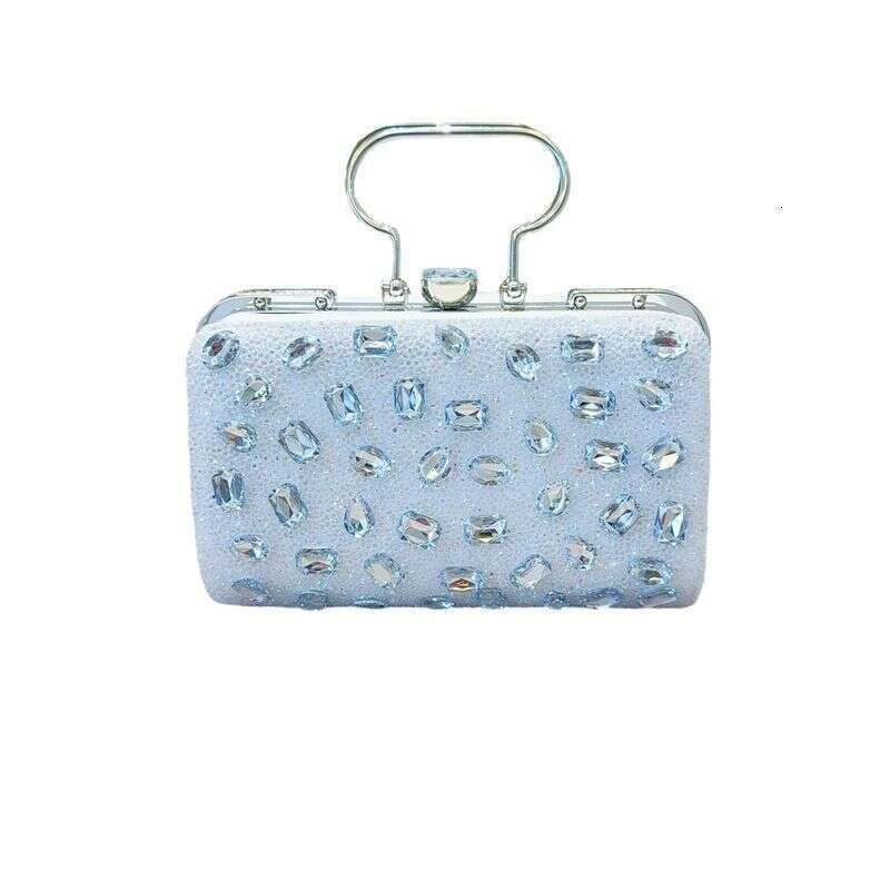 New Inlaid Handbag Full Dia Handgrip Fashion Dress Banquet Evening Single Shoulder Diagonal Straddle Bag