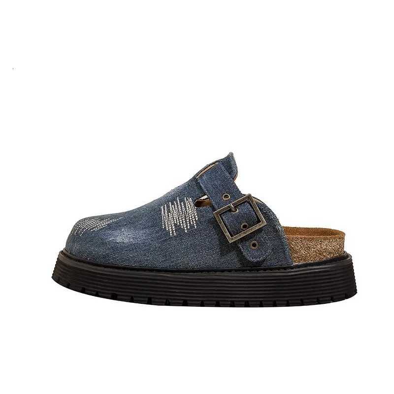 Autumn Womens Mules Slippers Platform Flats Boston Clogs Sandals Fashion Outdoor Slip On Beach Sandalias W250905