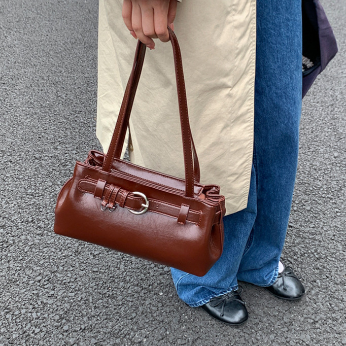 Vintage Handbag Niche Armpit Bag Women s Shoulder Bag Fashionable Autumn New Style Rock Pattern Designer Bag Women s Handbag