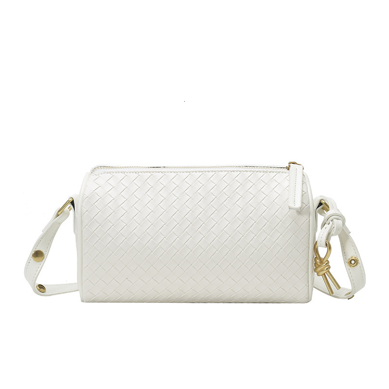 Luxury Brand Designer Bag Fashion Woven Pillow Bag For Women 2025 New High-End Retro Commuter Shoulder Bag Crossbody Cylinder Bag