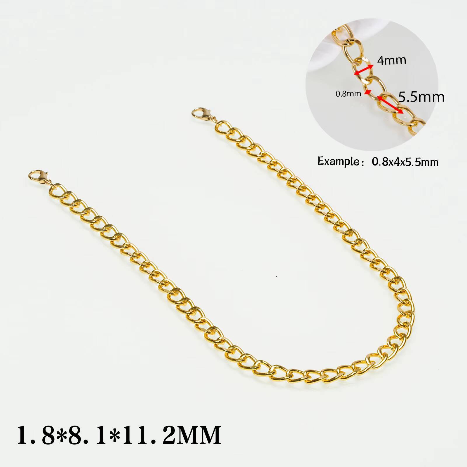 Mens Gold Plated 13 Cuban Chain SixSided HipHop Jewelry Alloy Link Clavicle Necklace Trendy Ins Cuban Grinding Chain