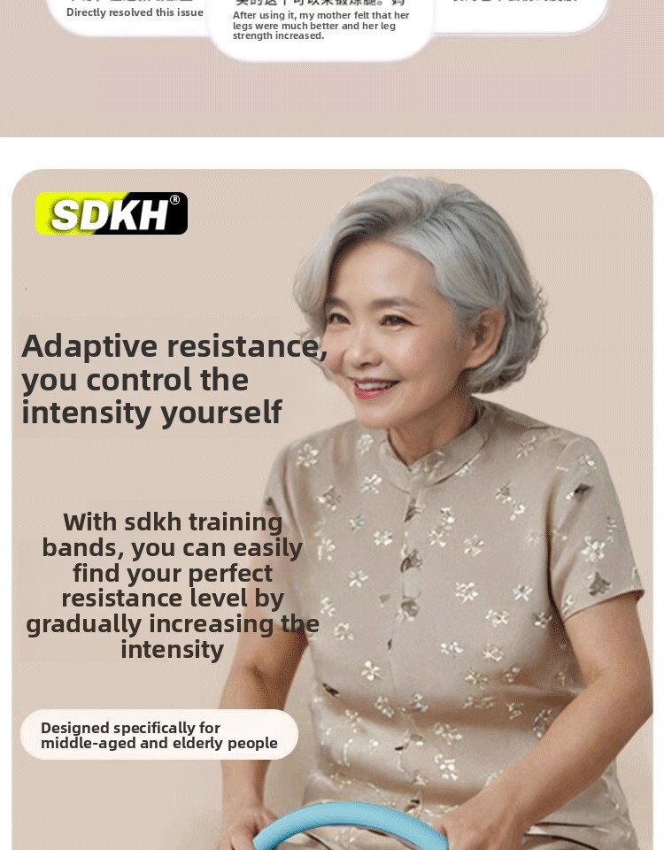 Middle-aged Elderly, and Arm Muscle Building, Yoga Pilates Bands, Resistance Bands for Leg Training