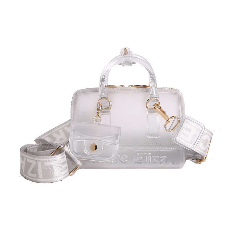 HEssentials 2025 Clear Jelly Bag - Mini Pillow Shape PVC Crossbody Handbag Minimalist Style Multi-Color