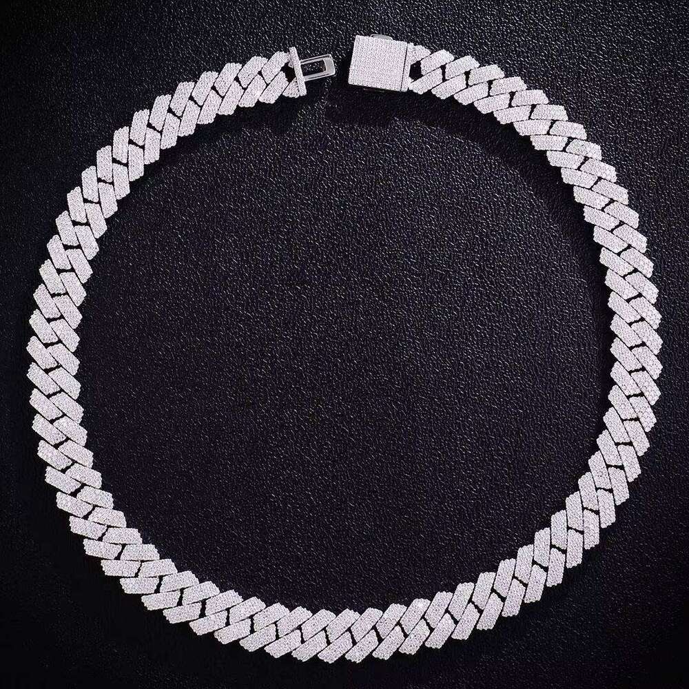 Men's 15mm 3-Row Moissanite IcedOut Cuban Chain Gold Plated Sier All Sizes Necklace