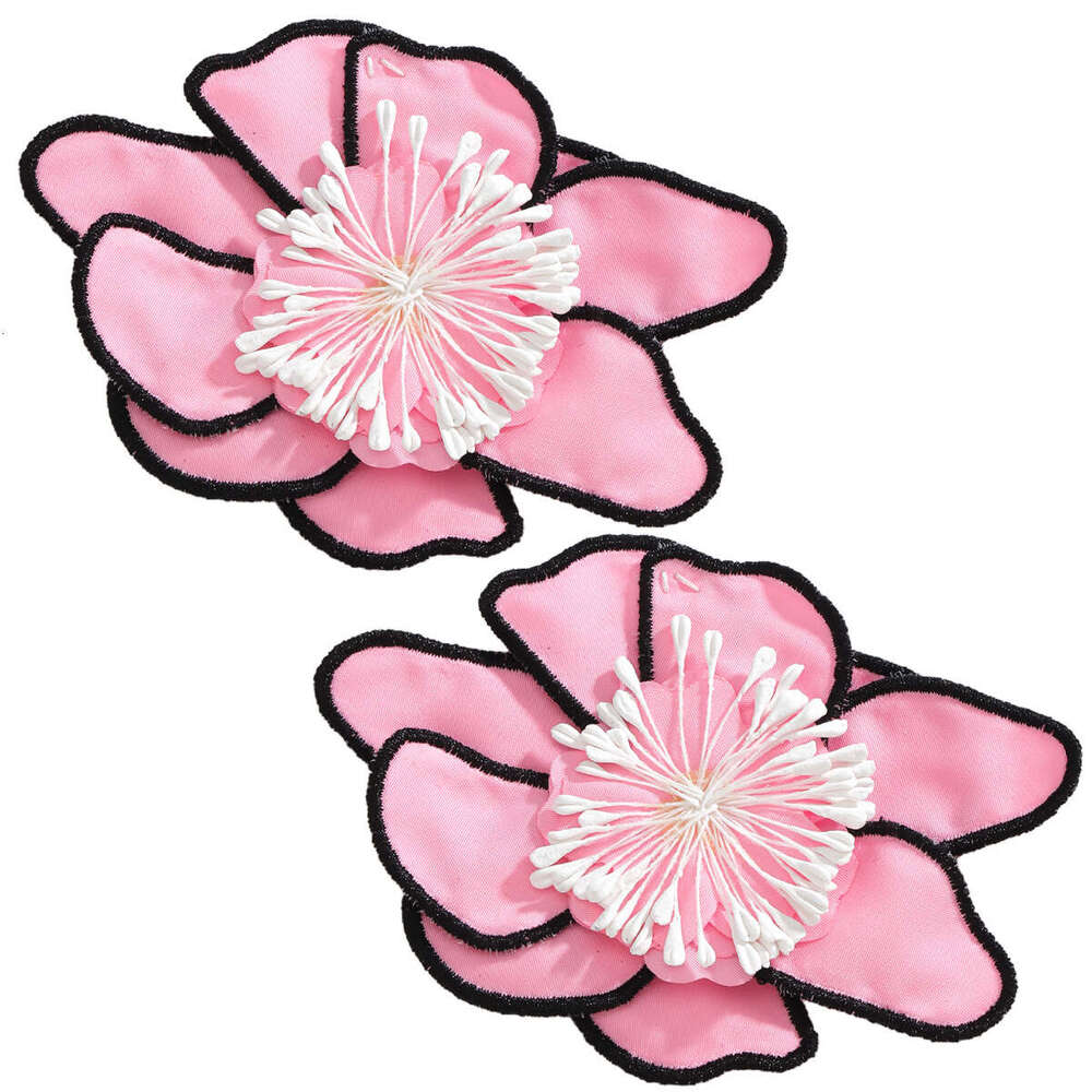 New Elegant High-end Three-dimensional Colorful Flower Fashion Classic Fresh Floral Earrings for Women