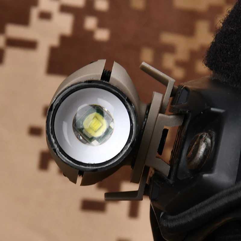 Wadsn Mini Helmet Lamp White Light LED Flashlight Fit FAST HELMET Outdoor Tactical signal Optical hunting equipment Nylon ClampXJ250905