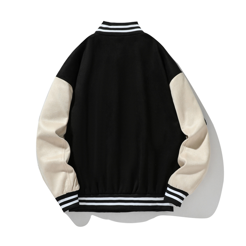 American retro baseball jacket men's new spring and autumn hip-hop loose baseball collar hoodie versatile jacket top men