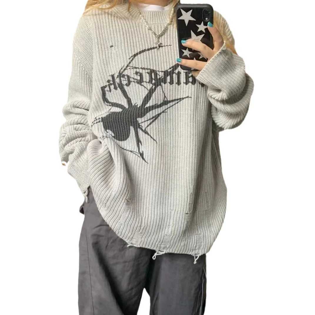 Dark wind autumn and winter new street personality hipster sweater Joker sweater ladies pullover Z250905