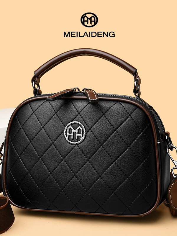 Popular Autumn And Winter Handbags Shoulder Crossbody Girls Popular Dia-Pattern Embroidered Thread Bags For Women