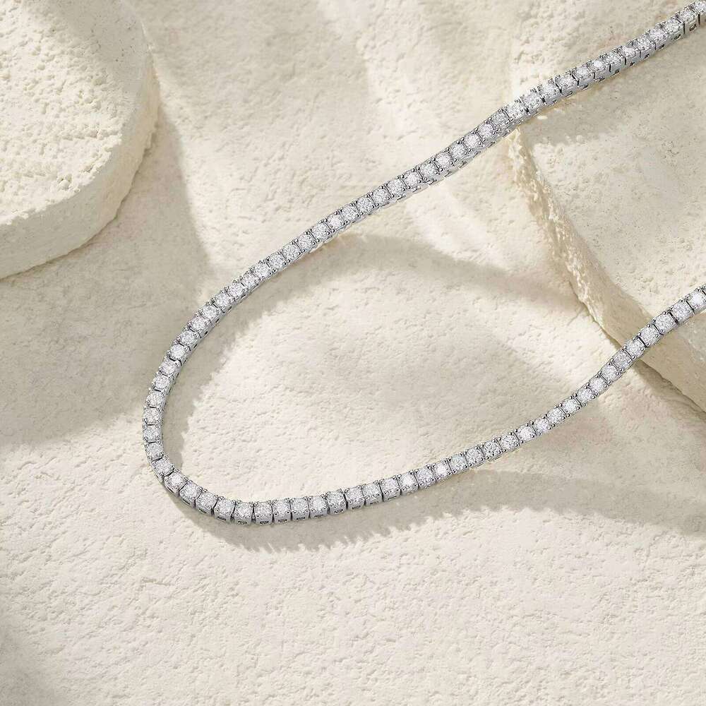 2.0mm~6.5mm Tennis Chain Sterling Sier Gold Plated Gift for Women Moissanite Necklace Jewelry