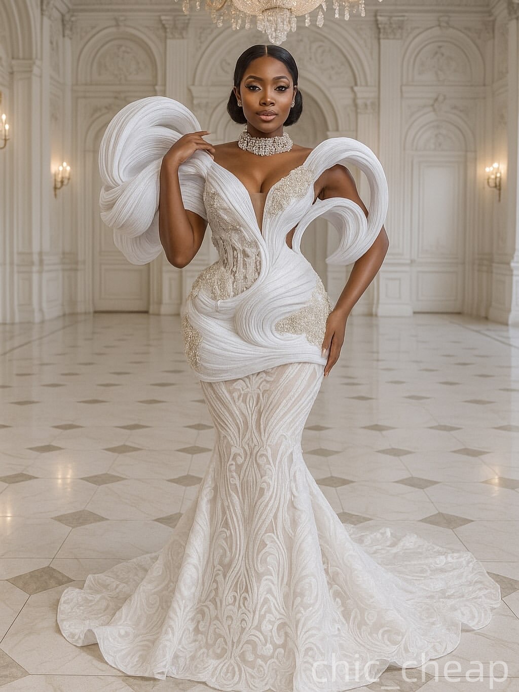 Aso Ebi Mermaid Ivory Prom Dresses 2025 Crystals Sequined Stylish Evening Formal Party Second Birthday Engagement Gowns Plus Size Dress For Special Oc
