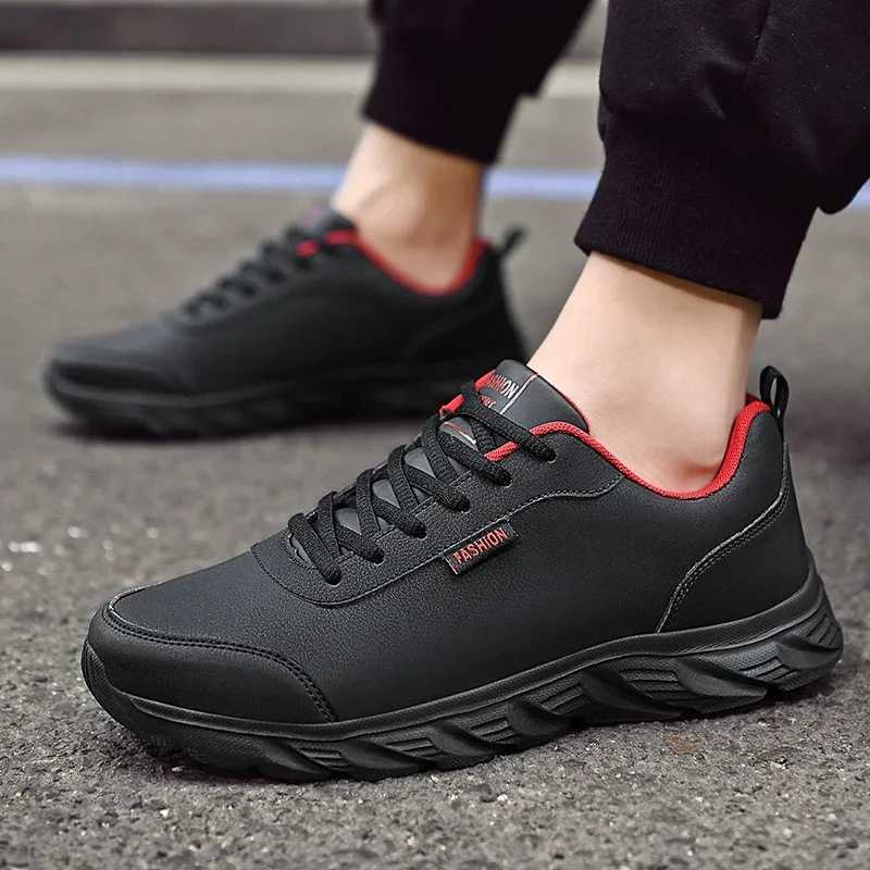 Men Running Shoes Breathable Sneakers Men Lightweight Outdoor Sport Shoes Leather Men Walking Athletic Shoes Athletic Sports Shoes Z250905