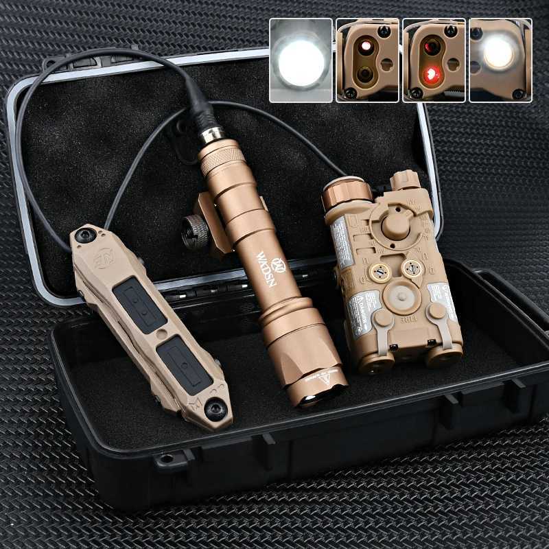 Tactical WADSN NGAL L3 Laser Light M600 M600C Flashlight Double control Extension Switch Airsoft Hunting Combo Set GearXJ250905