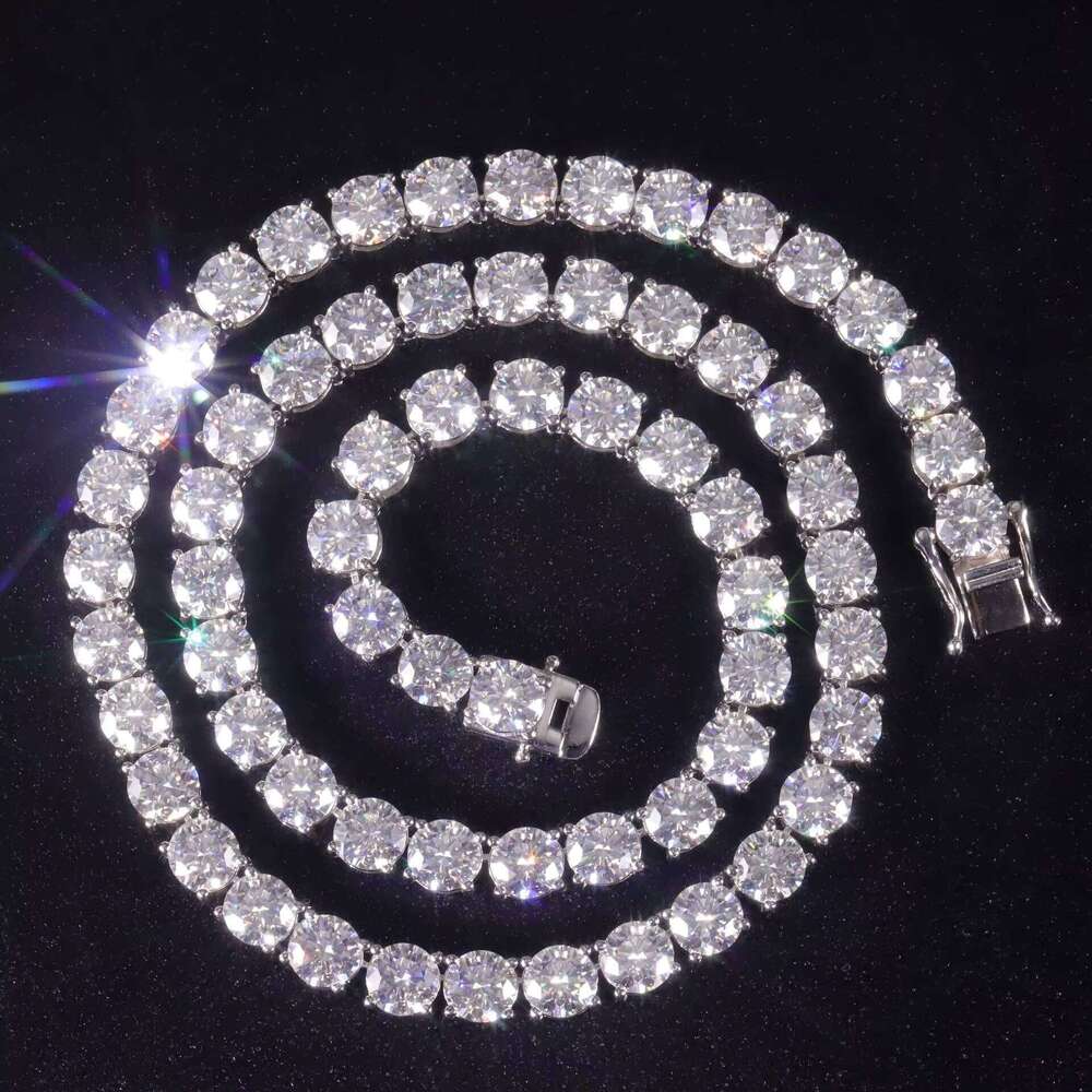 Hot Sale Sterling Sier Bracelet Tennis Necklace 3 4 5 6mm D VVS Moissanite Chain