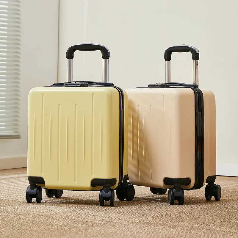 14Inch Luggage Fashion Trolley Suitcase Spinner Wholesale Petite Valise Travel Small Suitcase ABS CarryOn Mini Boarding Case Z250905
