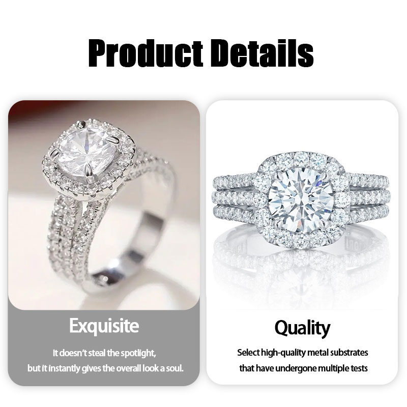 Luxurious 925 Silver Ring Packed with Radiant Cubic Zirconia Stones Ideal for Commemorating Milestones