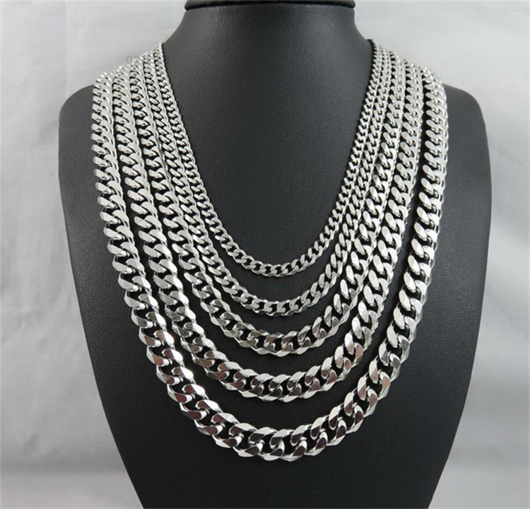 GZYS JEWELRY Wholesale Hip Hop Jewelry Precision Polishing Stainless Steel Necklace Miami Cuban Link Chain