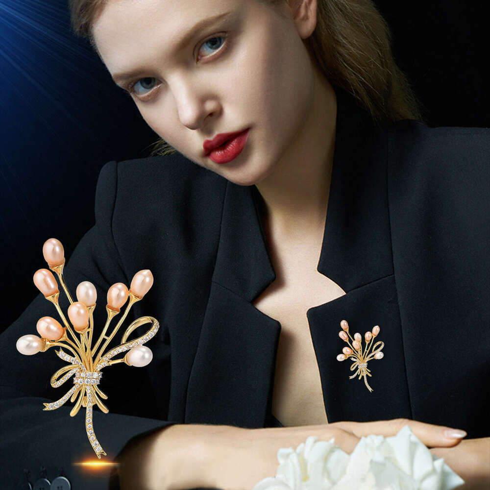 DHpet New Natural Pearl - Luxury Brooch for Women